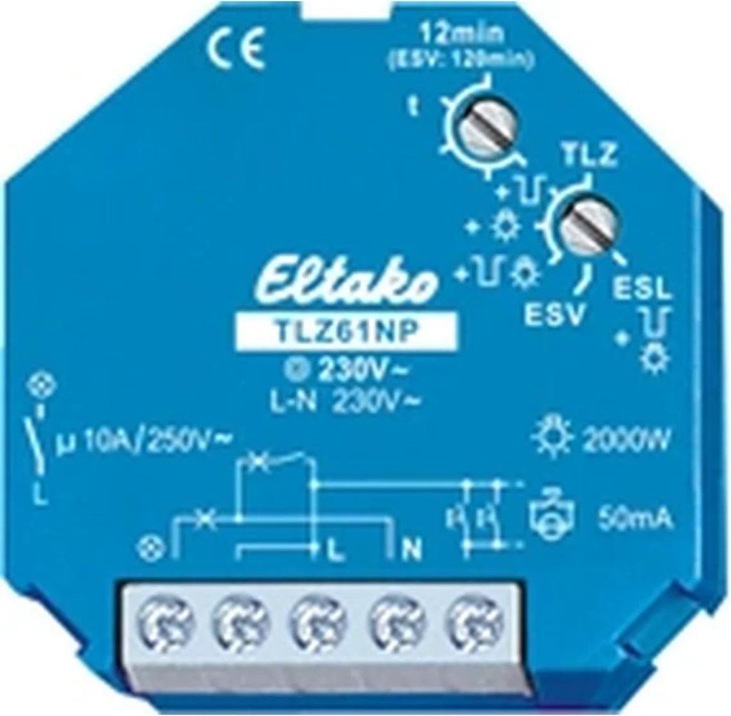 Eltako TLZ61NP-230V Treppenlicht (V) Zeitschalter 1S Produktbild 