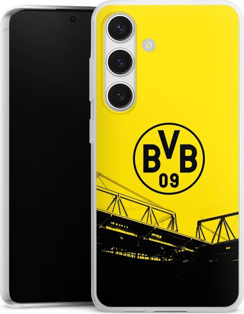 DeinDesign Slim Hülle für Samsung Galaxy S24 Silikon Case Ultra Dünn Handyhülle BVB Borussia Dortmund Fanartikel