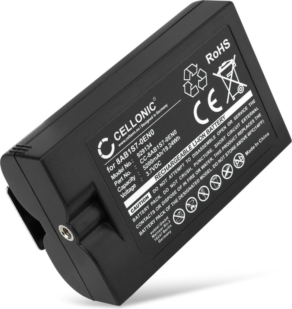 CELLONIC 1x Akku für Haustechnik Kompatibel mit Ring Intercom, Stick Up Cam Battery, Spotlight Cam, 8AB1S7-0EN0 - (6400mAh, 3.65V)