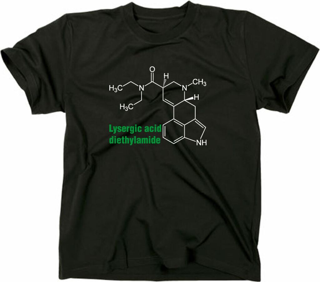 Styletex23 T-Shirt LSD 25 Molekül, schwarz, M