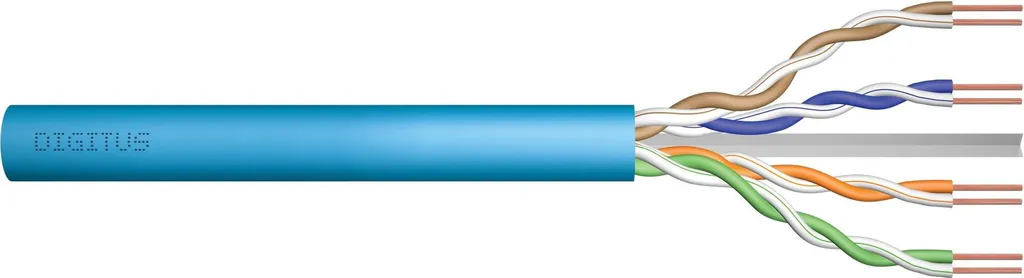 Câble réseau DIGITUS CAT 6A U/UTP Dca AWG 23/1 LSOH bleu de 50m