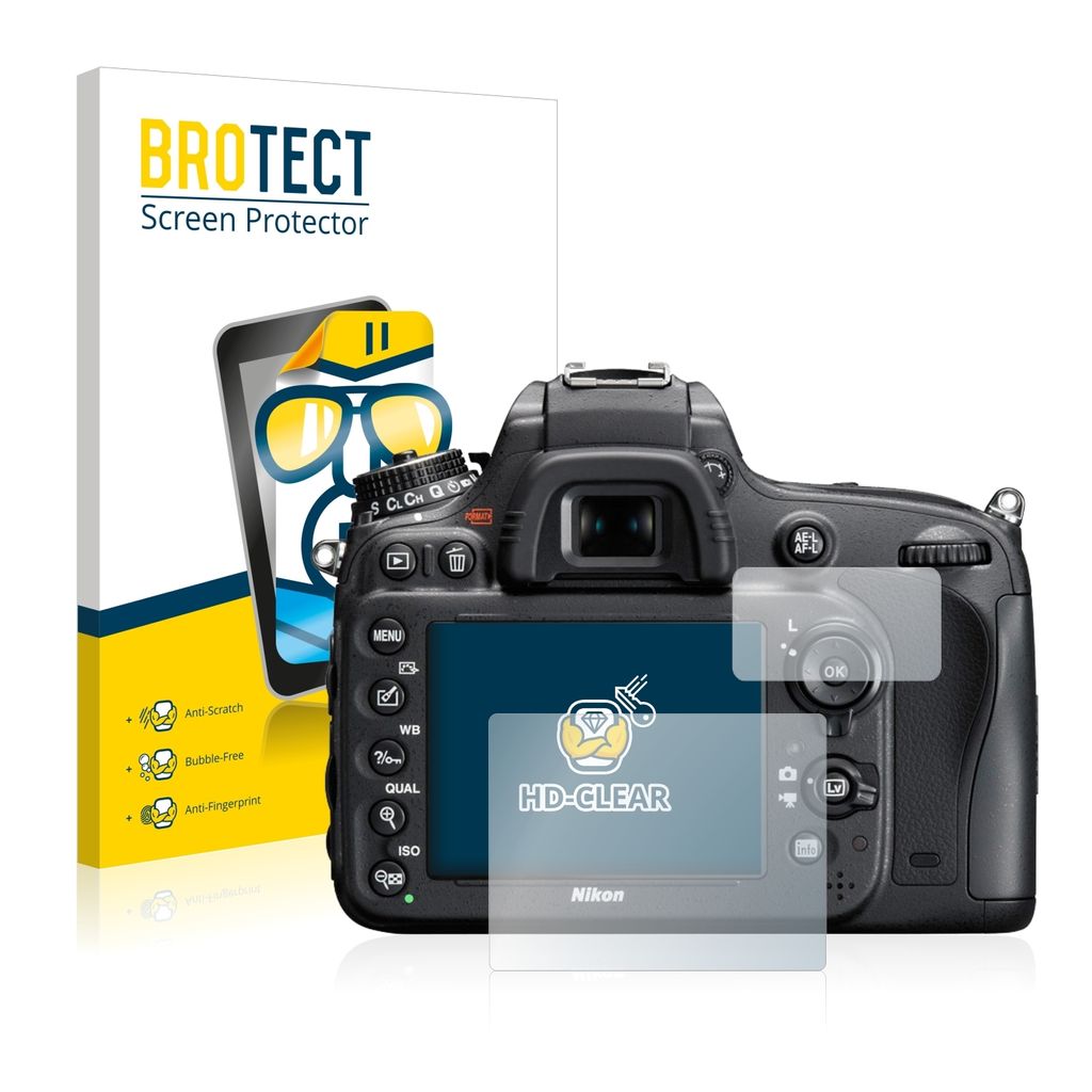 2x Für Nikon D610 Schutzfolie BROTECT Displayschutz Display Schutz Folie Klar Transparent
