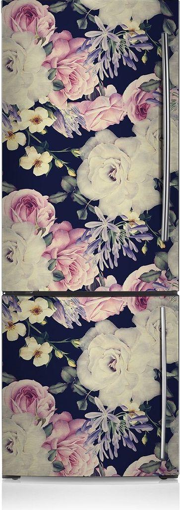 Magnetfolie Magnete Küche Kühlschrank Dekoration 60x180 cm - Barockblumen