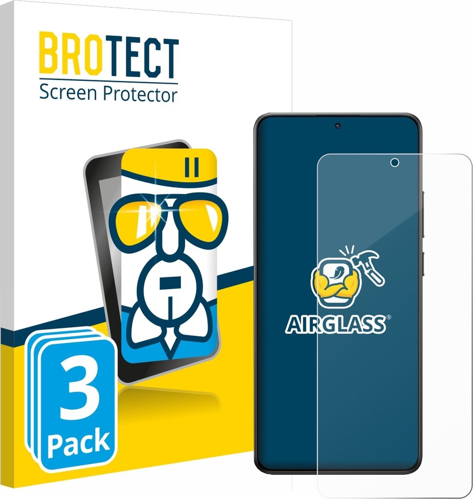 3x BROTECT Schutzglas für Xiaomi Poco X7 Pro Schutzfolie Panzer Folie Glas Display Schutz klar