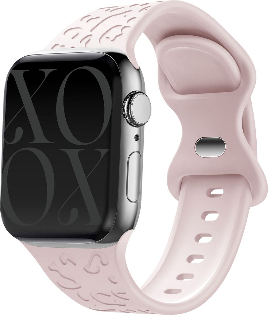 xoxo WH Silikonband Leopard - passend für Apple Watch 38/40/41 mm - Rosa