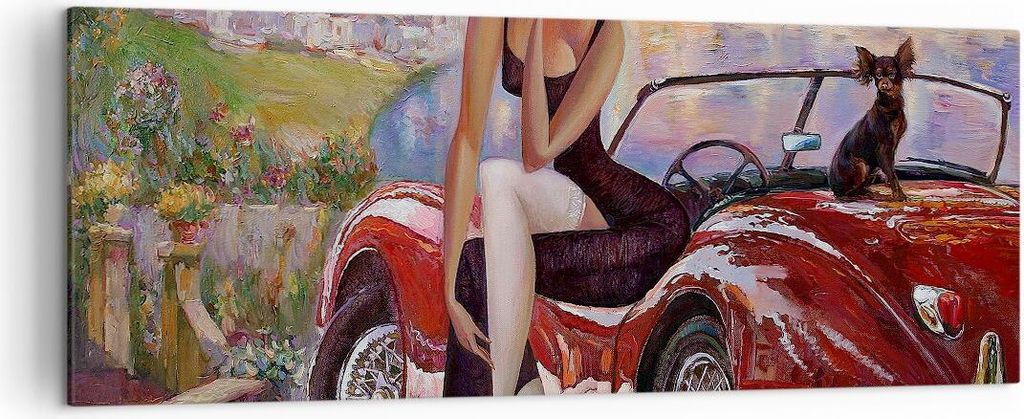 Bild auf Leinwand - Leinwandbild - frau modern - 140x50cm - Wand Bild - Wanddeko - Wandbilder - Leinwanddruck - Bilder - Kunstdruck - Wanddekoratio...