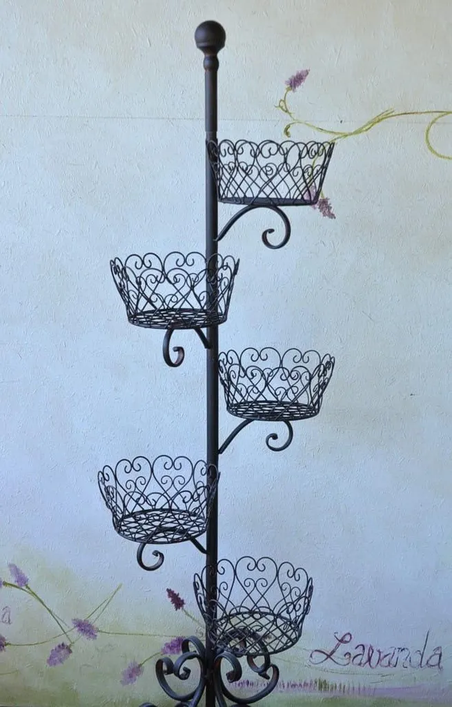 Porte-plante métal 5 niveaux - Support fleurs stable et robuste - 2