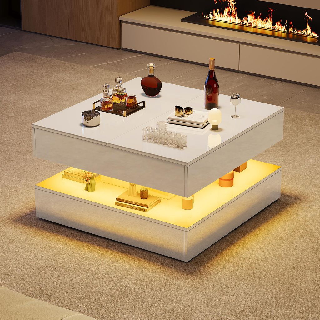 ProximaX Tavolino moderno con illuminazione LED a colori Immagine del prodotto 