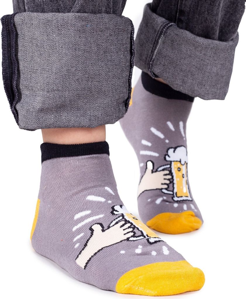 Spoksy Baumwollfußsocken grau Bierkrug 39-42 YOCLUB