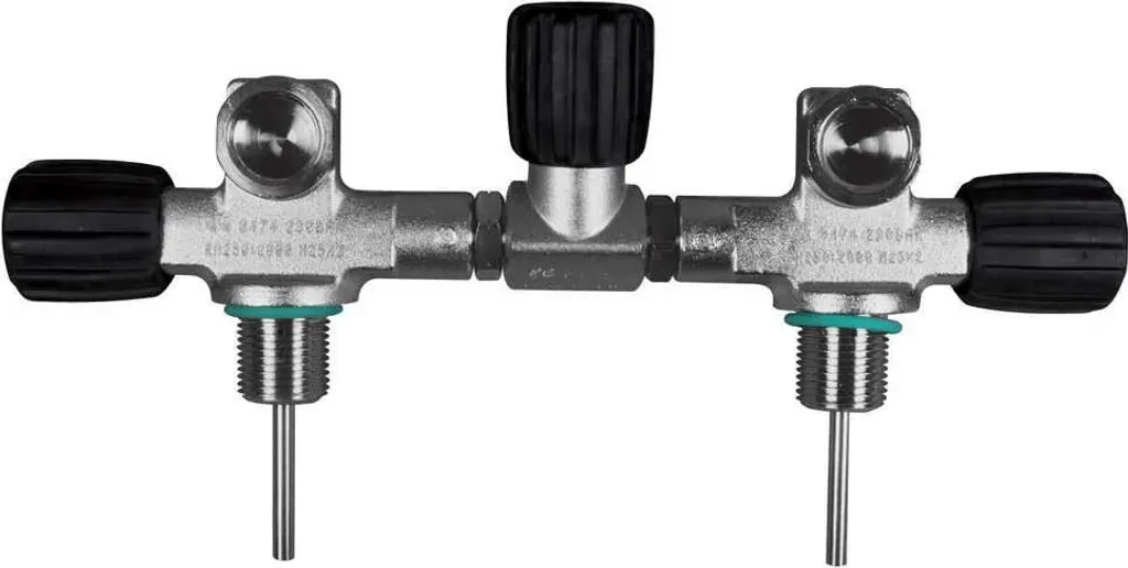 Manifold complet pour bi-bouteille de plongée 300 Bar SCUBATECH