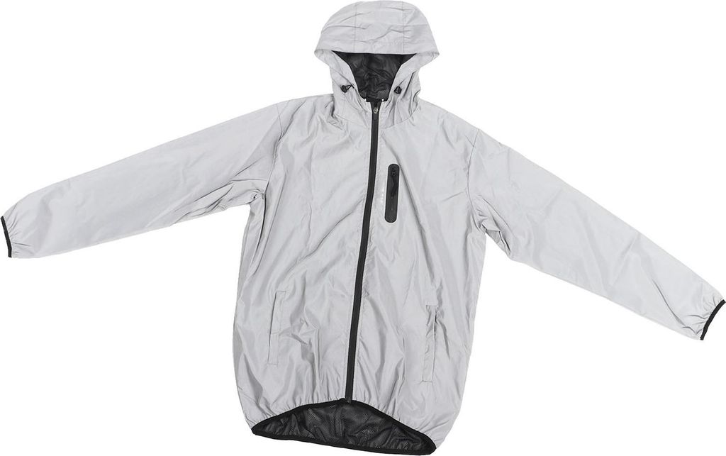 Radfahren Vollreflektierender Mantel Wasserabweisender Windjacke mit Kapuze für Outdoor-Sportliebhaber XL