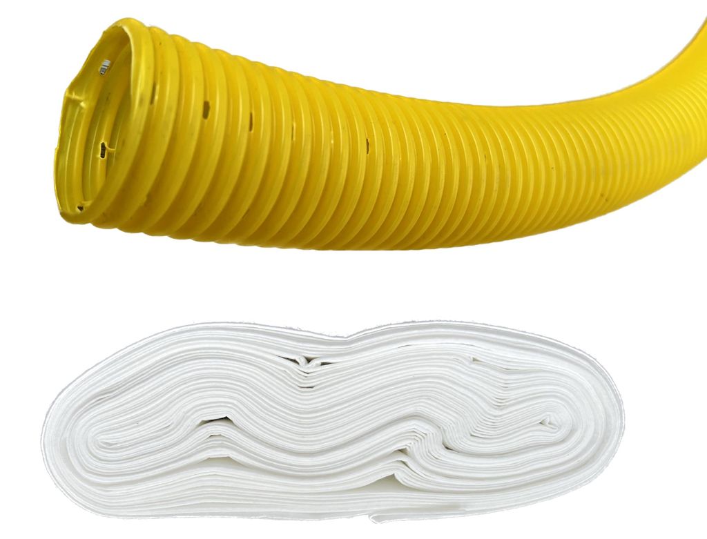 Gelochtes Drainagerohr DN50 10m mit Geovlies Produktbild 