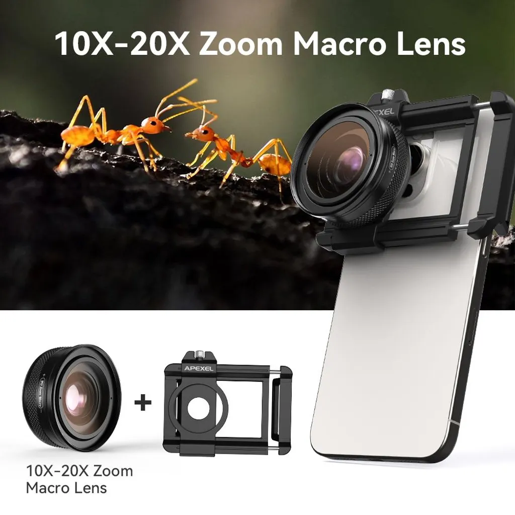 Objectif Macro Zoom 10-20X Haute Définition avec Fixation Rapide