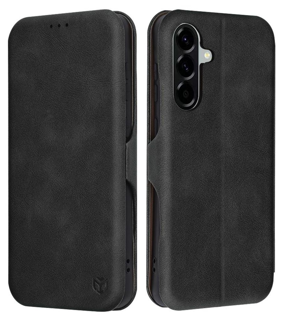 Techsuit Safe+ Book Wallet Klapphülle für Samsung Galaxy A56 - Schwarz