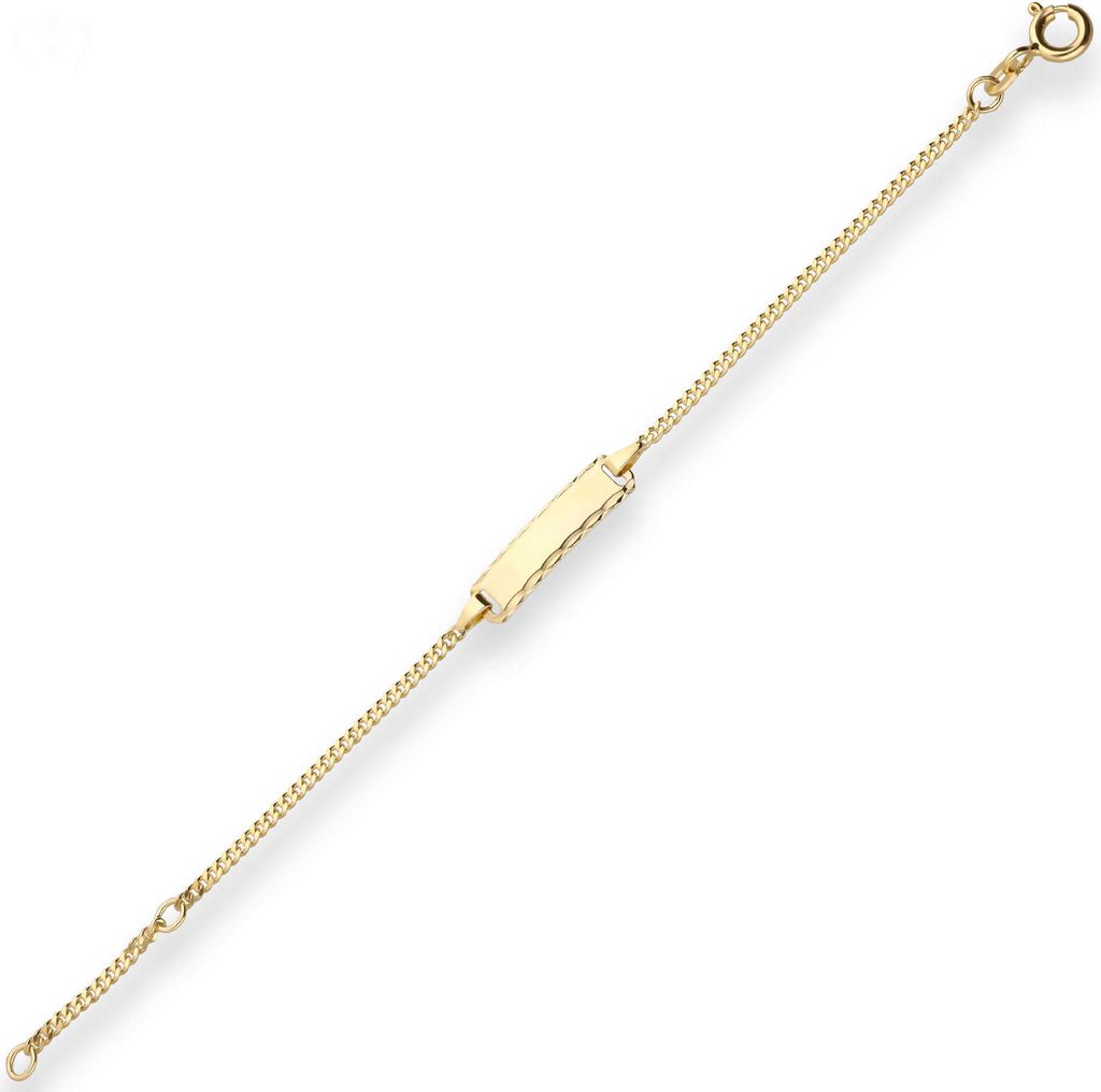 1,7mm Id-Armband Panzerkette Armschmuck aus 585 Gold Gelbgold 14cm