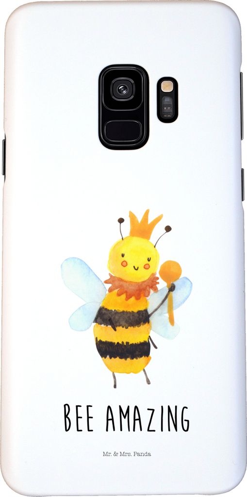 Mr. & Mrs. Panda Samsung Galaxy S9 Handyhülle Biene König - Weiß - Geschenk, Handy Schutzhülle, Hülle, Case, Cover