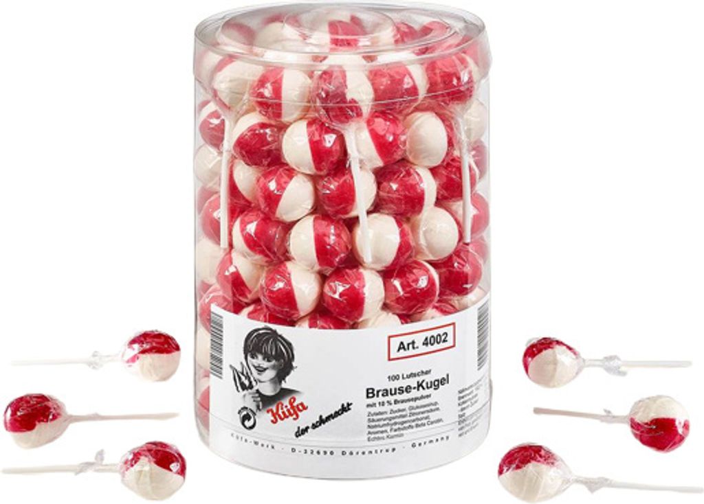 Küfa Brause Kugel Lutscher mit Brausefüllung 100 Stück Produktbild 