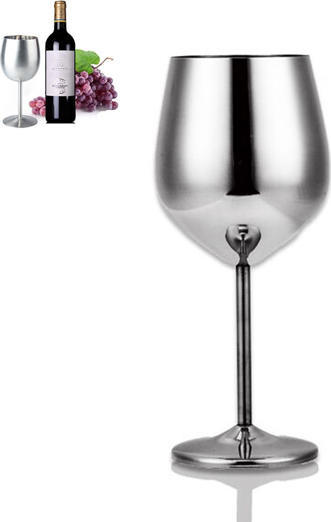 500ml Edelstahl Rotwein Glas Kelche Saft Getränk Kelch Party Küchengeräte