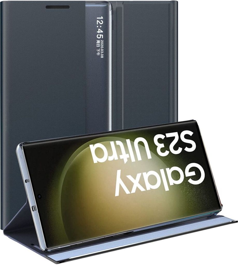 Samsung Galaxy S23 Ultra Hülle, Slim Flip Leder Smart View Produktbild 