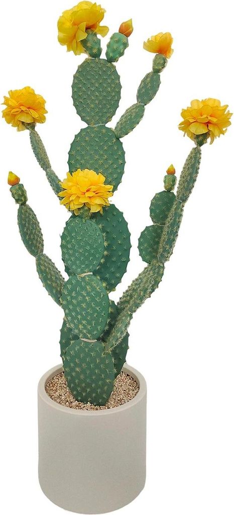 Künstlicher Kaktus 88 cm - Bodenstehende Topfpflanze - Kunststoff - Bonsai-Stil - Für Außenbereich - Deko für Ausstellung & Jubiläum