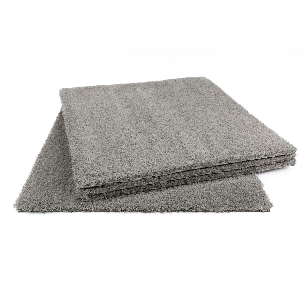 Flauschige Teppichfliesen grau 50 x 50 cm Selbstliegende Produktbild 