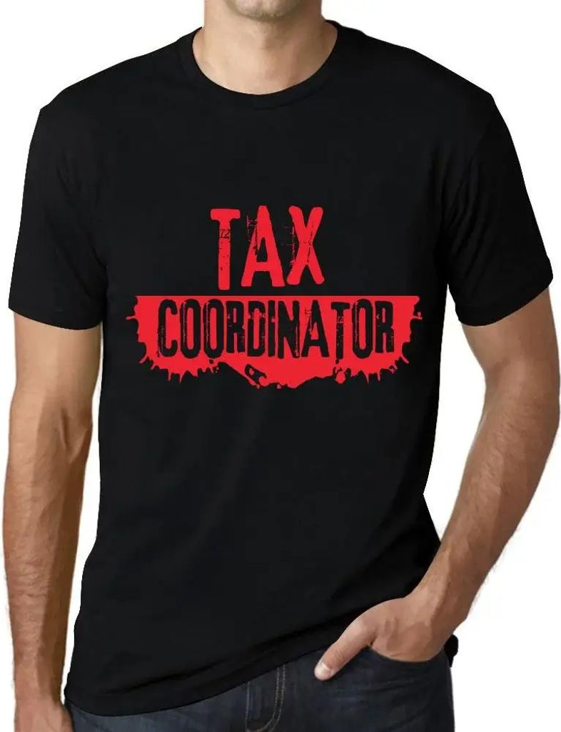 Herren Grafik T-Shirt Steuerlicher Koordinator – Tax Coordinator – Öko-Verantwortlich Vintage Jahrgang Kurzarm Lustige Druck Geburtstag Gesche...