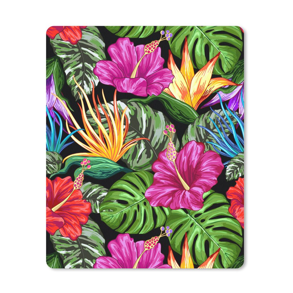 MuchoWow Mauspad Mousepad Tropisch - Muster - Monstera 30x40 cm - Mousepads - Maus Mat - Pad - Mausunterlage - Mausmatten