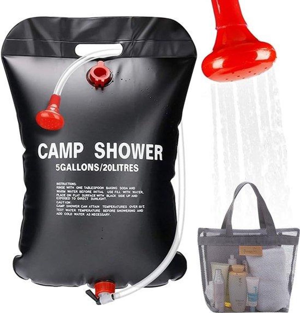 20L Solar Campingshower Wandelbare Solar Wasserbehälter Außenwasserdusche Warmwasserdusche mit Sonnenwärme