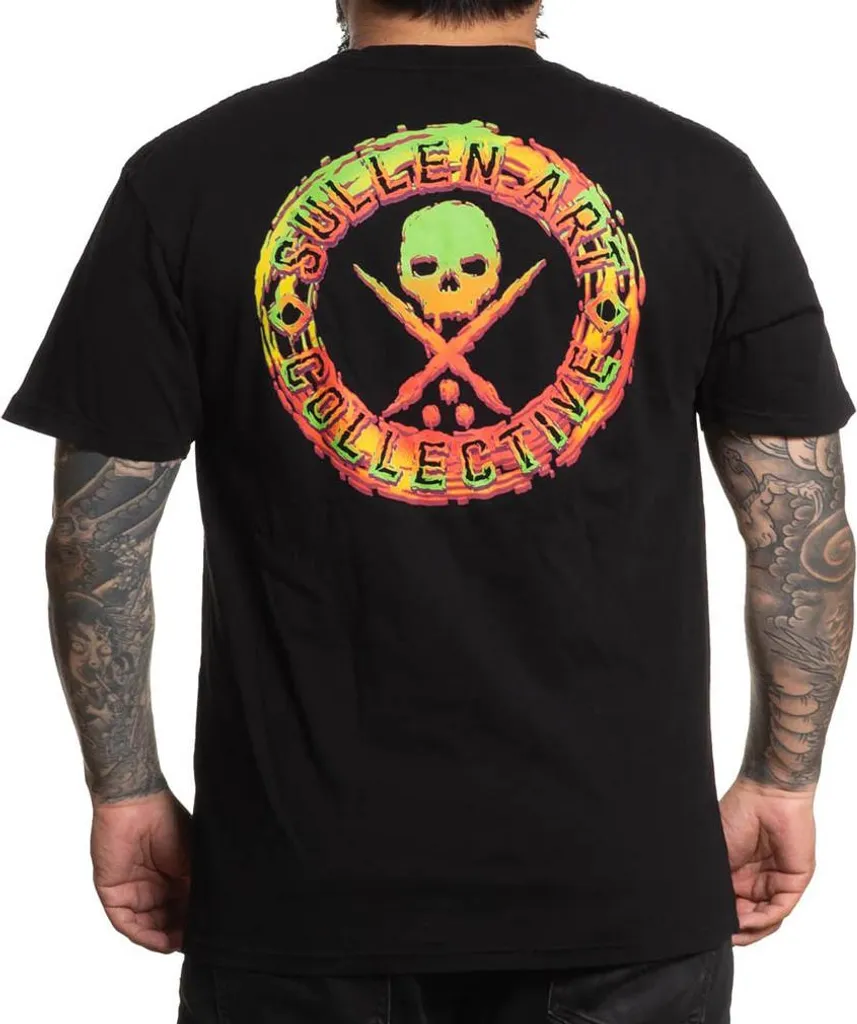 T-Shirt 3XL Sullen Rasta Slime Badge : Coupe Large et Confort Max