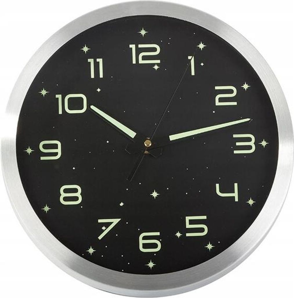 Verk 27454 Horloge murale analogique, fluorescente, 25 cm, Image du produit 