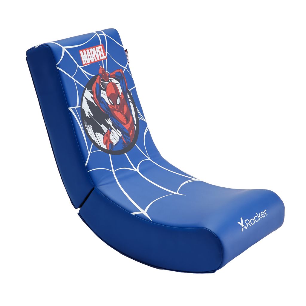 X Rocker Marvel Hero Video Rocker Gaming Bodensessel max. 80kg Spider-Man blau