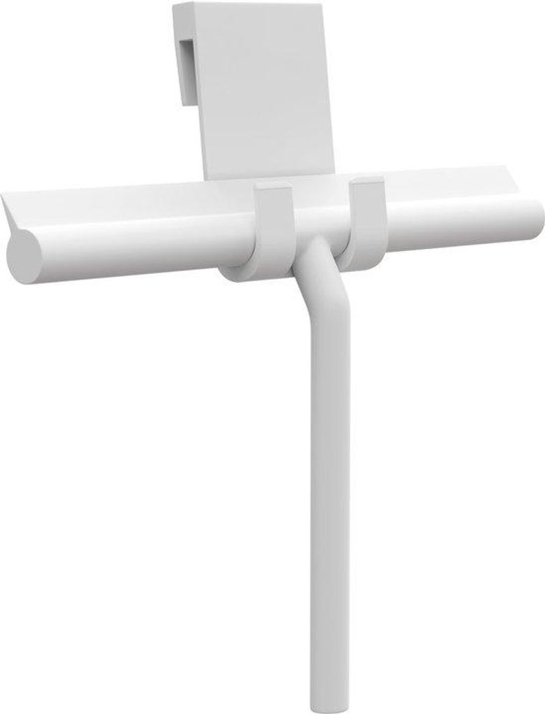Silikon Wasserhahnreiniger mit Halter ohne Bohren (Weiß, 24 cm Düse) - Breiter Wasserhahnreiniger & Duschreiniger - Duschreiniger für Duschwand ...