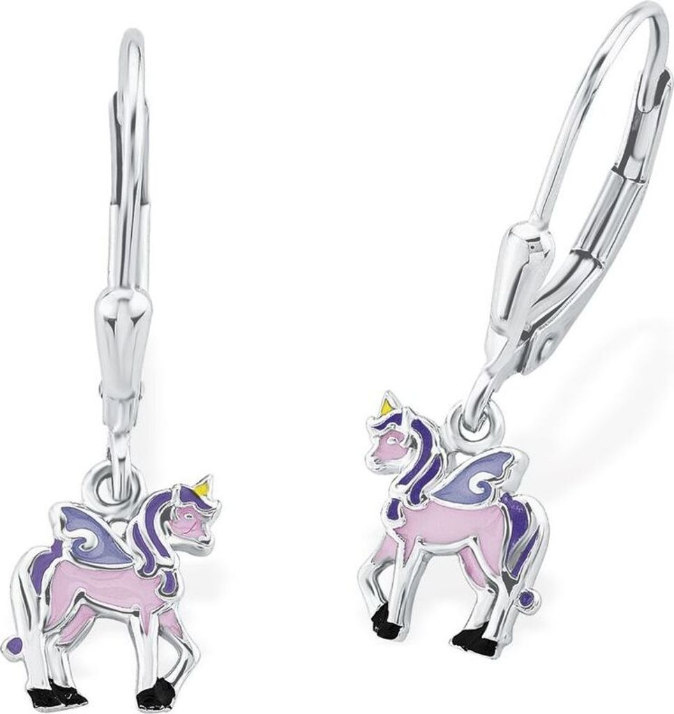 Prinzessin Lillifee 2013152 Mädchen Ohrringe Einhorn Silber Rosa