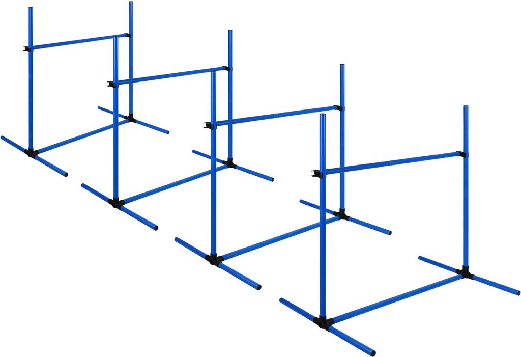 JOIEYOU Kit de 4 haies d'agilité en PVC Slalom Animaux de Image du produit 
