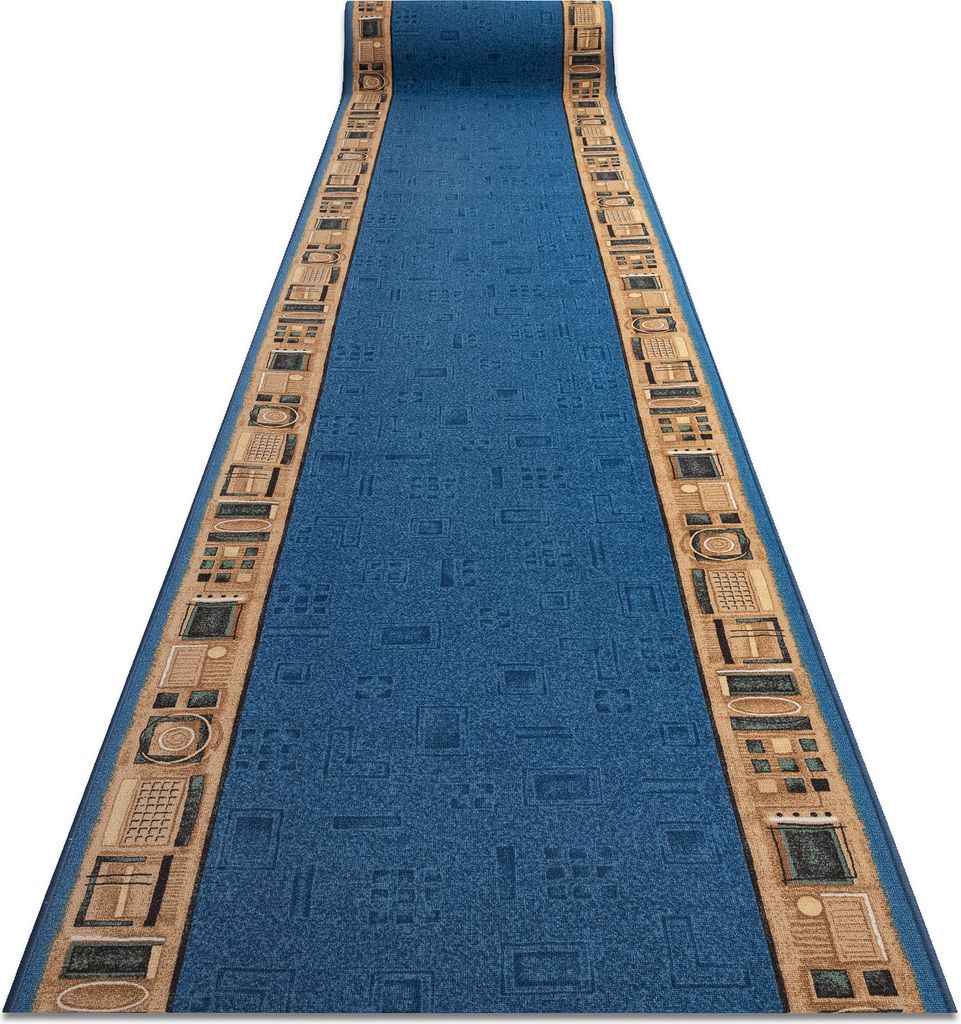 Läufer Antirutsch JENA blau 120cm Blau 120x850 cm