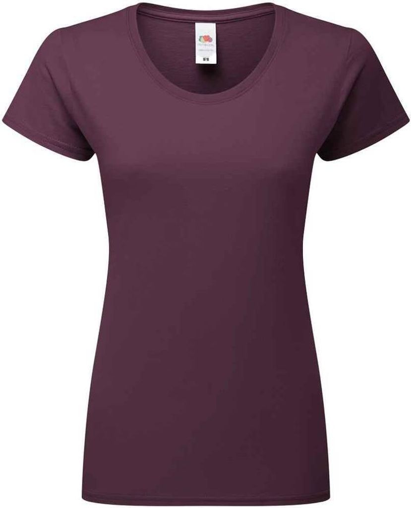 Fruit of the Loom - "Iconic 195" T-Shirt für Damen PC7745 (S) (Dunkles Pflaumenblau)