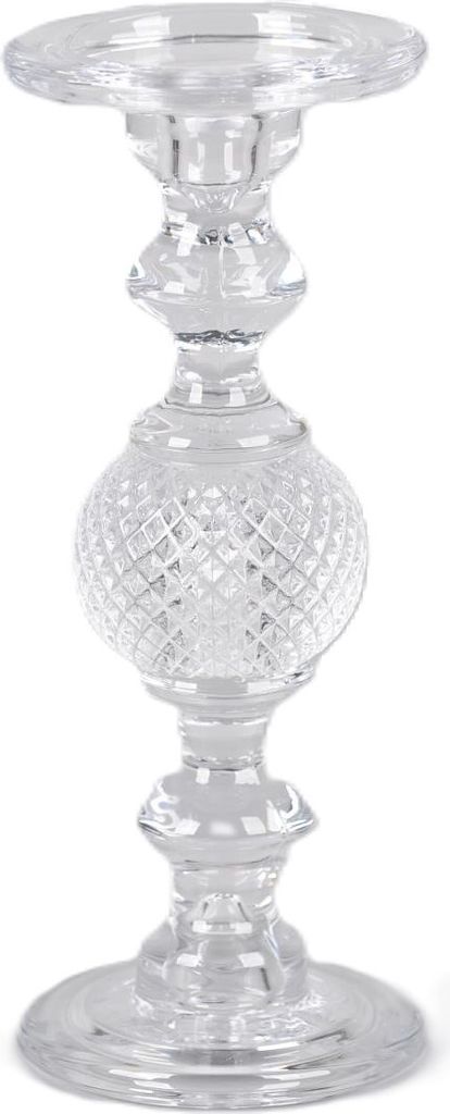 Rasteli Kerzenständer-Kerzenleuchter für Tischkerze Glas D 11,5 cm H 29 cm