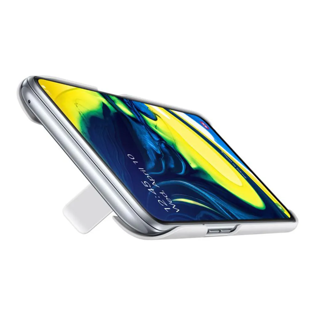 SAMSUNG EF-PA805CW Coque Arrière avec Stand pour Galaxy A80 Blanc - 12