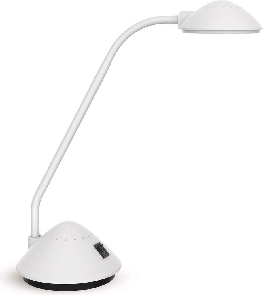 MAUL Tischleuchte MAULarc LED 3.000 K Standfuß weiß Produktbild 