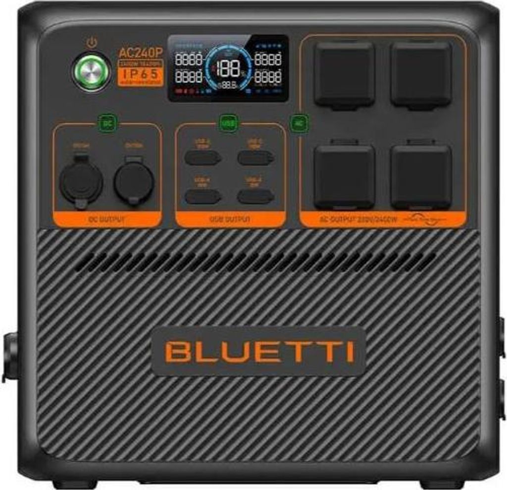 Bluetti Bluetti AC240P Power Station 2400W - Grau - 42 x 29,4 x 41 cm