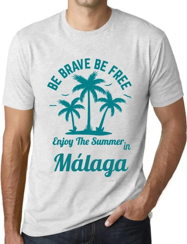 Herren Grafik T-Shirt Sei mutig sei frei genieße den Sommer in Málaga – Be Brave Be Free Enjoy The Summer In Málaga – Öko-Verantwortlich Vi...
