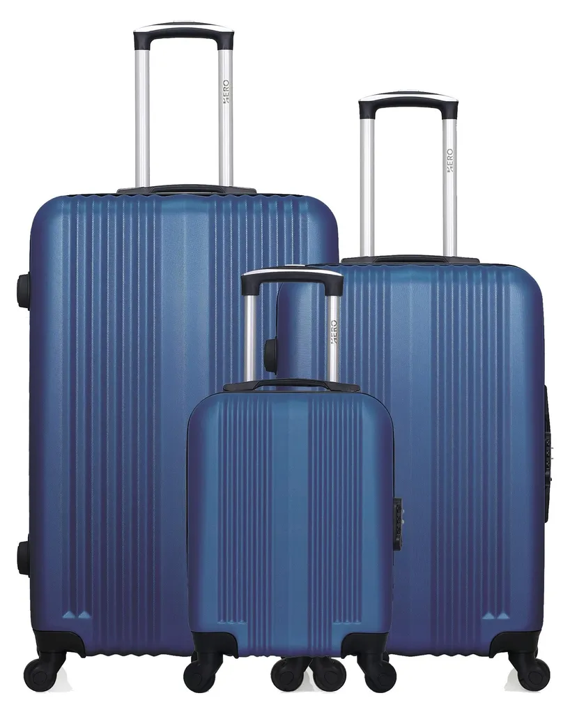 HERO LIPARI Lot de 3 Valises Grand Format Week-end et Cabine XXS Rigides