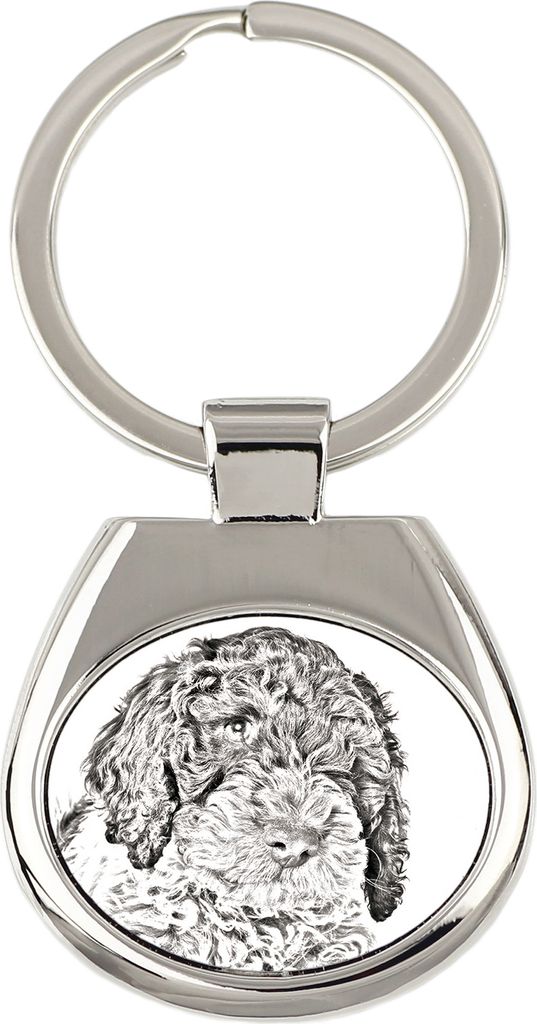 Wasserhund der Romagna, Lagotto Romagnolo - Schlüsselanhänger mit Hund, Anhänger mit Aufdruck, personalisierter Anhänger der Marke Art-Dog
