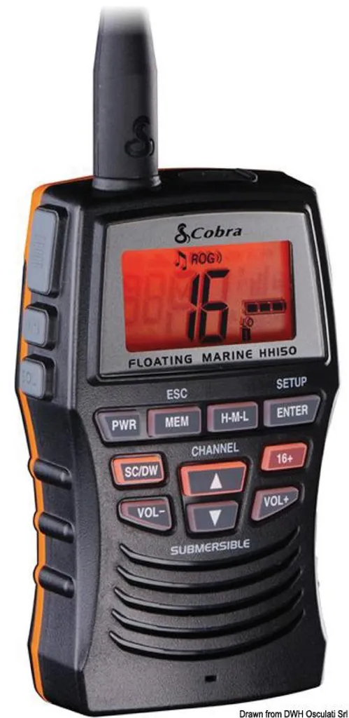 Cobra MR HH150 FLTE VHF Osculati 29.661.02 Radio Marine Portable Flottante