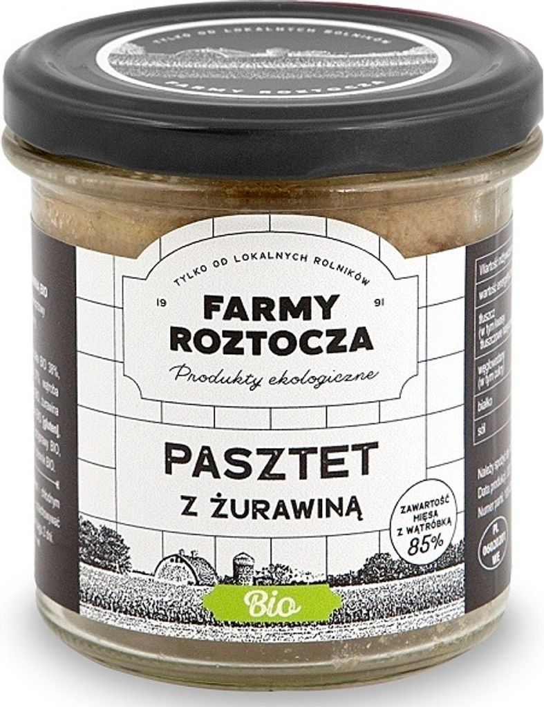 GEFLÜGEL- UND SCHWEINPASTE MIT -CRANBERRIES 180 g (GLAS) - BAUERNHOF ROZTOCZA