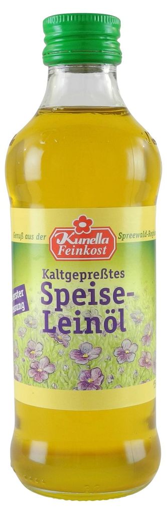 Kaltgepresstes Leinöl von Kunella Feinkost (250 ml) Produktbild 