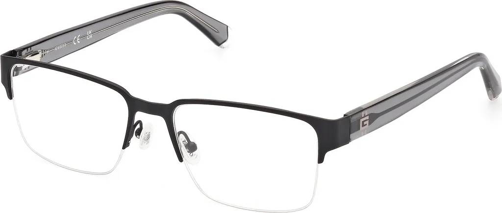 Lunettes Guess GU50095 fini noir mat : fini les traces et glissements