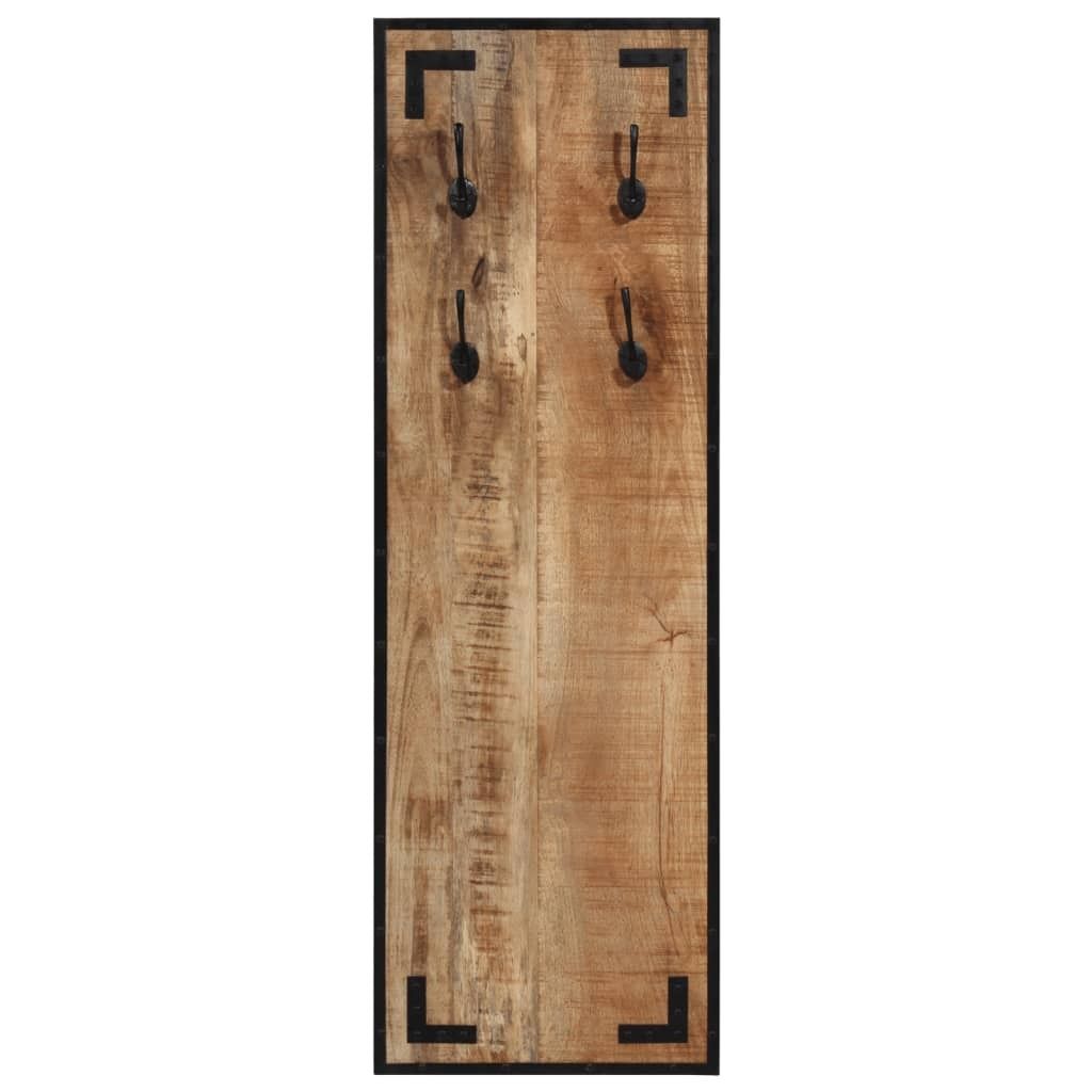 vidaXL Garderobe 35x8x110 cm Raues Massivholz Mango Produktbild 
