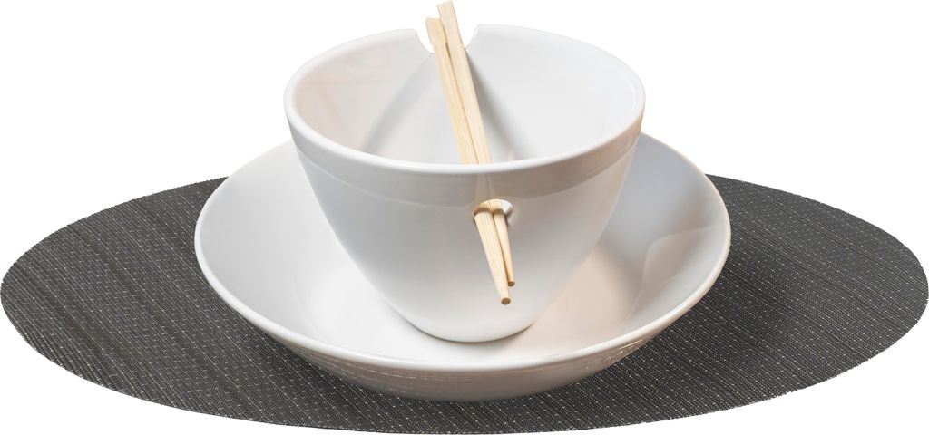 Krumble Tischset oval - Tischsets - Untersetzer - 32 x 45 cm - Grau