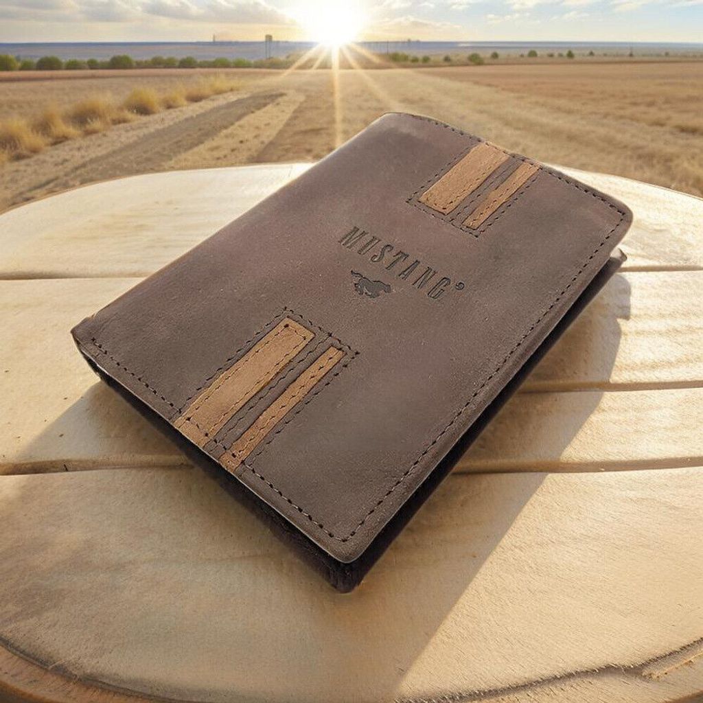 Mustang echt Leder Herren Geldbörse Portemonnaie mit RFID Produktbild 